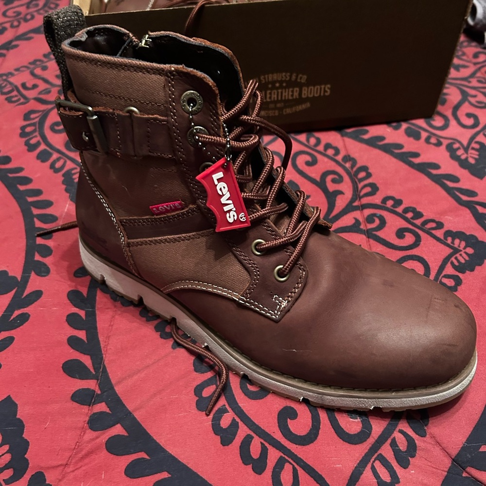 Levi's Men's Brown Leather Boots